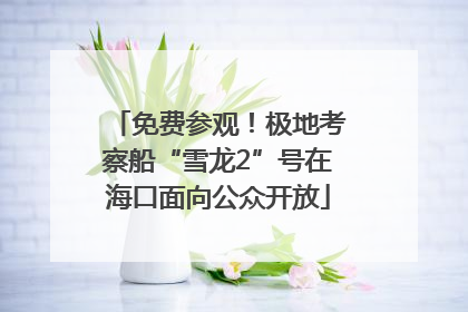 免费参观！极地考察船“雪龙2”号在海口面向公众开放