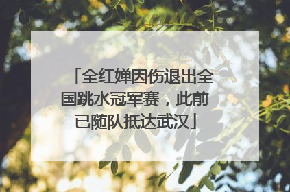 全红婵因伤退出全国跳水冠军赛，此前已随队抵达武汉
