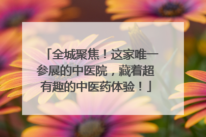 全城聚焦！这家唯一参展的中医院，藏着超有趣的中医药体验！