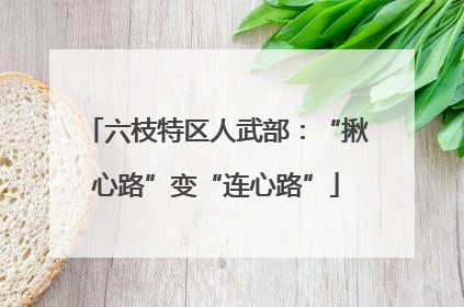 六枝特区人武部：“揪心路”变“连心路”