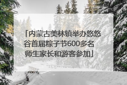 内蒙古美林镇举办悠悠谷首届粽子节600多名师生家长和游客参加