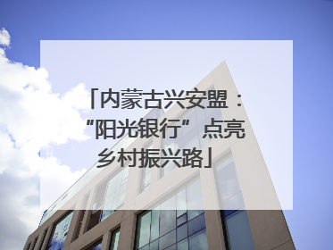 内蒙古兴安盟：“阳光银行”点亮乡村振兴路