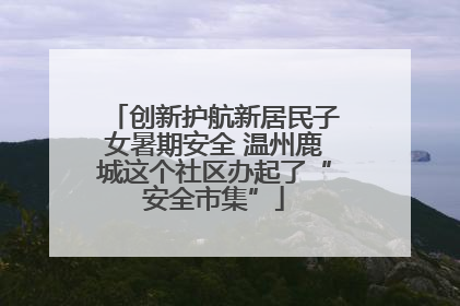 创新护航新居民子女暑期安全 温州鹿城这个社区办起了“安全市集”