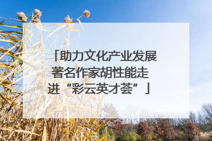 助力文化产业发展 著名作家胡性能走进“彩云英才荟”