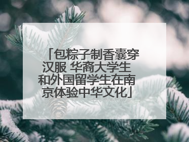 包粽子制香囊穿汉服 华裔大学生和外国留学生在南京体验中华文化