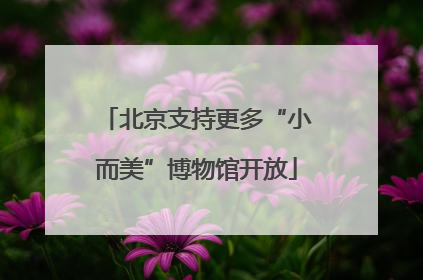 北京支持更多“小而美”博物馆开放