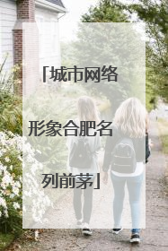 城市网络形象合肥名列前茅
