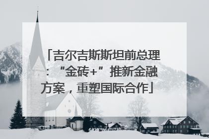 吉尔吉斯斯坦前总理：“金砖+”推新金融方案，重塑国际合作
