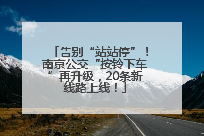 告别“站站停”！南京公交“按铃下车”再升级，20条新线路上线！