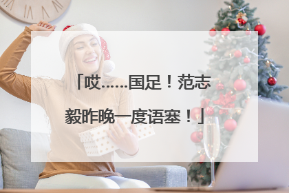 哎……国足！范志毅昨晚一度语塞！