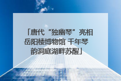 唐代“独幽琴”亮相岳阳楼博物馆 千年琴韵洞庭湖畔苏醒