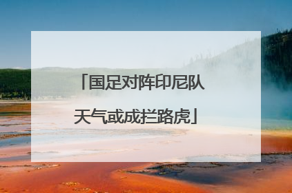 国足对阵印尼队 天气或成拦路虎