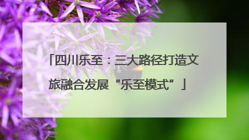 四川乐至：三大路径打造文旅融合发展“乐至模式”