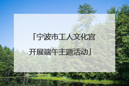 宁波市工人文化宫开展端午主题活动