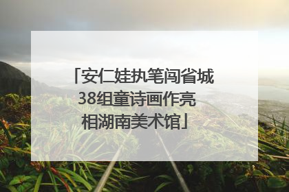 安仁娃执笔闯省城 38组童诗画作亮相湖南美术馆