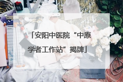 安阳中医院“中原学者工作站”揭牌