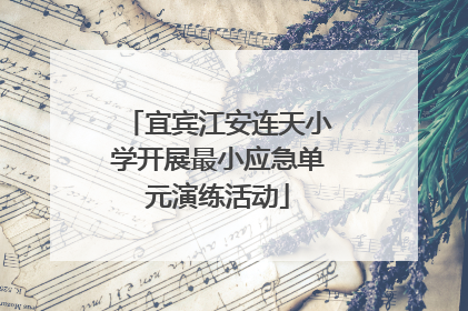 宜宾江安连天小学开展最小应急单元演练活动