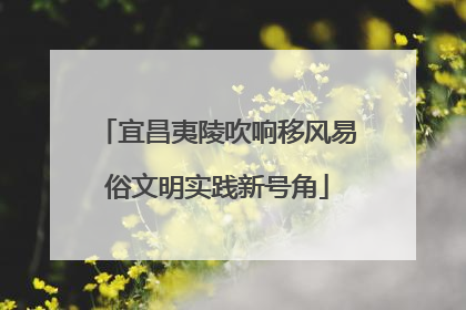 宜昌夷陵吹响移风易俗文明实践新号角