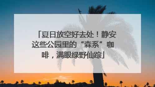 夏日放空好去处！静安这些公园里的“森系”咖啡，满眼绿野仙踪