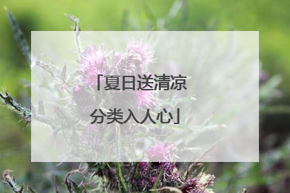 夏日送清凉 分类入人心