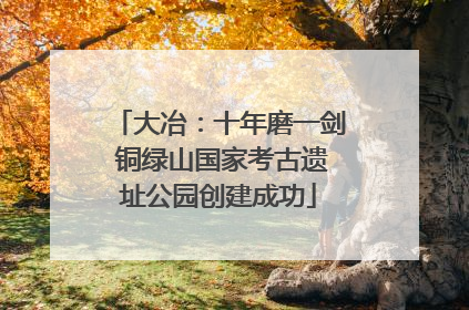 大冶：十年磨一剑 铜绿山国家考古遗址公园创建成功