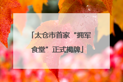 太仓市首家“拥军食堂”正式揭牌
