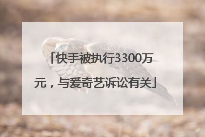 快手被执行3300万元，与爱奇艺诉讼有关