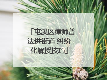 屯溪区律师普法进街道 纠纷化解授技巧