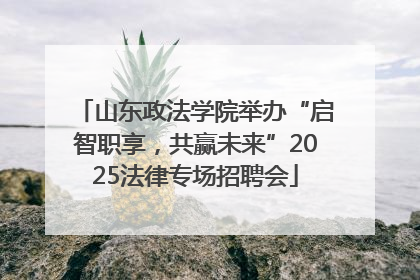 山东政法学院举办“启智职享，共赢未来”2025法律专场招聘会