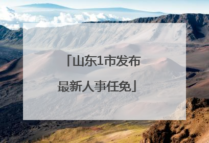 山东1市发布最新人事任免