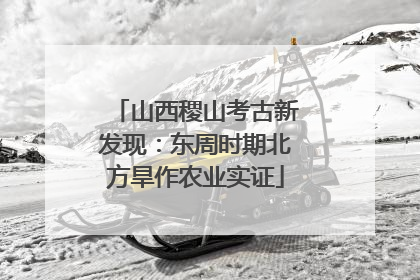 山西稷山考古新发现：东周时期北方旱作农业实证