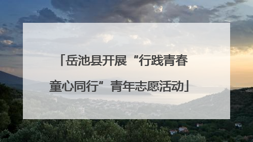 岳池县开展“行践青春 童心同行”青年志愿活动