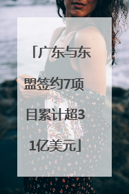 广东与东盟签约7项目累计超31亿美元