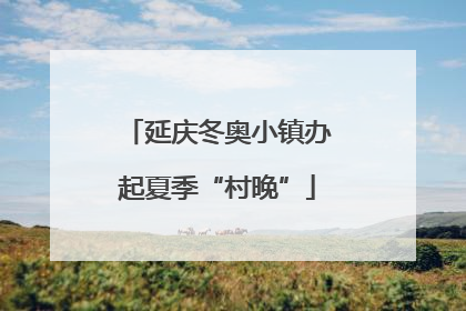 延庆冬奥小镇办起夏季“村晚”