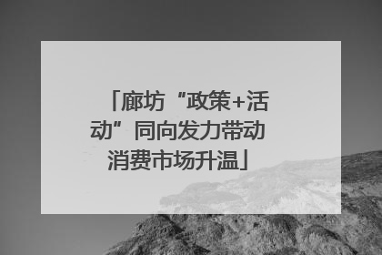 廊坊“政策+活动”同向发力带动消费市场升温