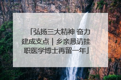 弘扬三大精神 奋力建成支点｜乡亲恳请挂职医学博士再留一年