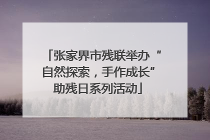张家界市残联举办“自然探索，手作成长”助残日系列活动