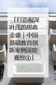 打造根深叶茂的思政金课｜中国基础教育创新案例深度观察③