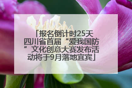 报名倒计时25天 四川省首届“爱我国防”文化创意大赛发布活动将于9月落地宜宾