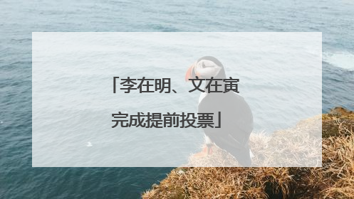 李在明、文在寅完成提前投票