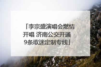 李宗盛演唱会燃情开唱 济南公交开通9条歌迷定制专线