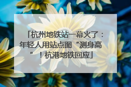 杭州地铁站一幕火了：年轻人用站点图“测身高”！杭港地铁回应