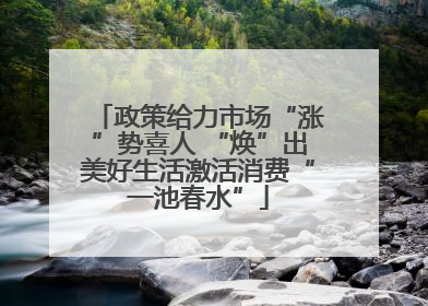 政策给力市场“涨”势喜人 “焕”出美好生活激活消费“一池春水”