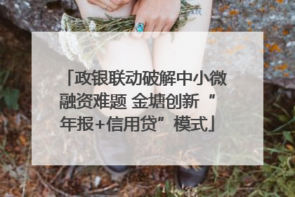 政银联动破解中小微融资难题 金塘创新“年报+信用贷”模式