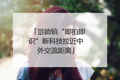 景德镇“即拍即识”新科技拉近中外交流距离