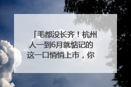 毛都没长齐！杭州人一到6月就惦记的这一口悄悄上市，你打算尝鲜吗？
