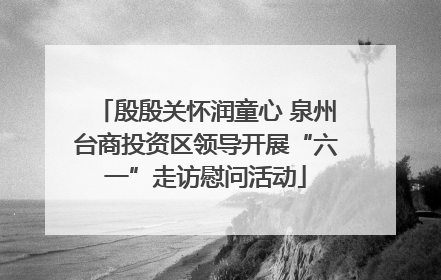 殷殷关怀润童心 泉州台商投资区领导开展“六一”走访慰问活动