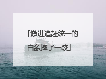 激进追赶统一的白象摔了一跤