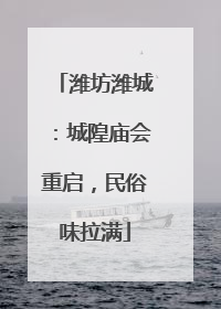 潍坊潍城：城隍庙会重启，民俗味拉满