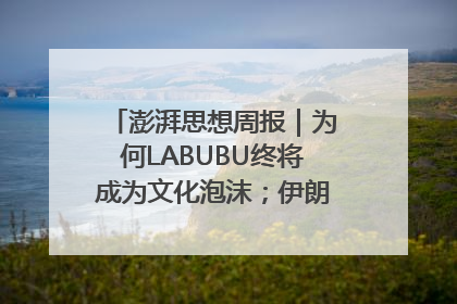 澎湃思想周报｜为何LABUBU终将成为文化泡沫；伊朗的抵抗大战略
